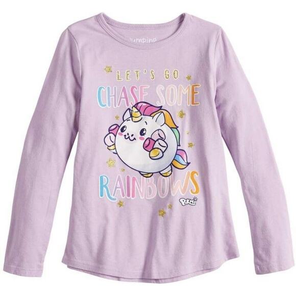 jumping beans Other - Jumping Beans Lilac Pikmi Unicorn Stars Rainbow Long Sleeve Girls' Top Size 5